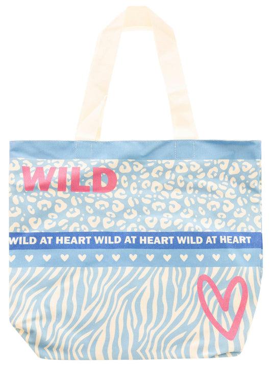 💕 Zwillingsherz Tasche Shopper "Wild Herz" Tote bag Blau