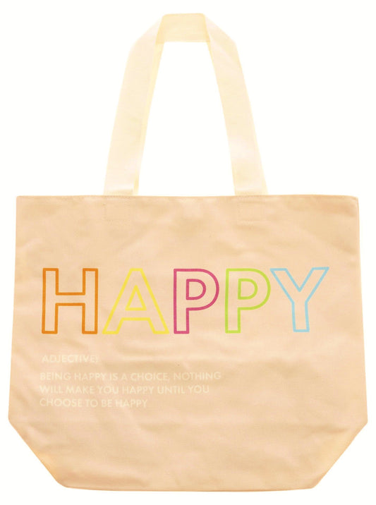 💕 Zwillingsherz Tasche Shopper "Happy" Tote bag Creme