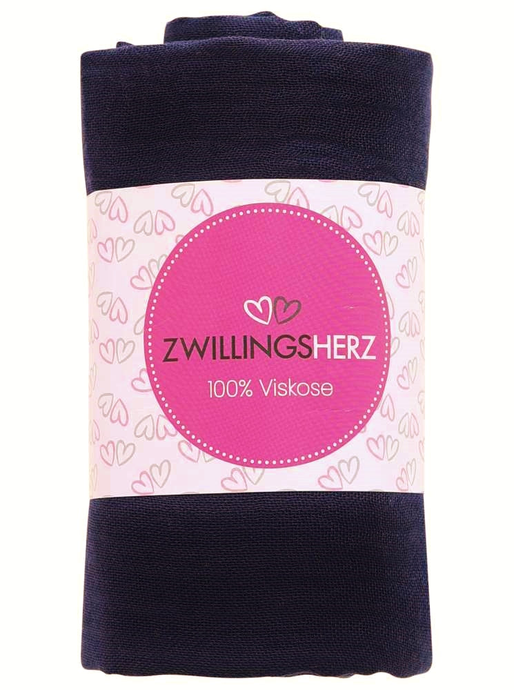 💕 Schal Tuch "Uni" 100 % Viskose Schwarz