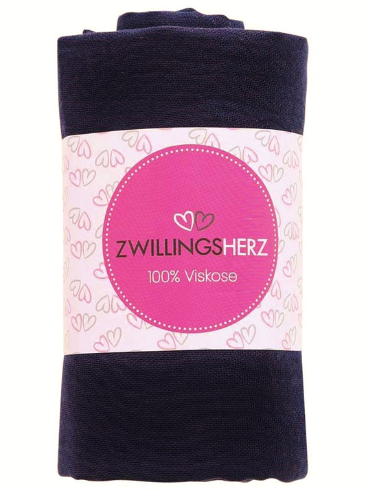 💕 Schal Tuch "Uni" 100 % Viskose Schwarz