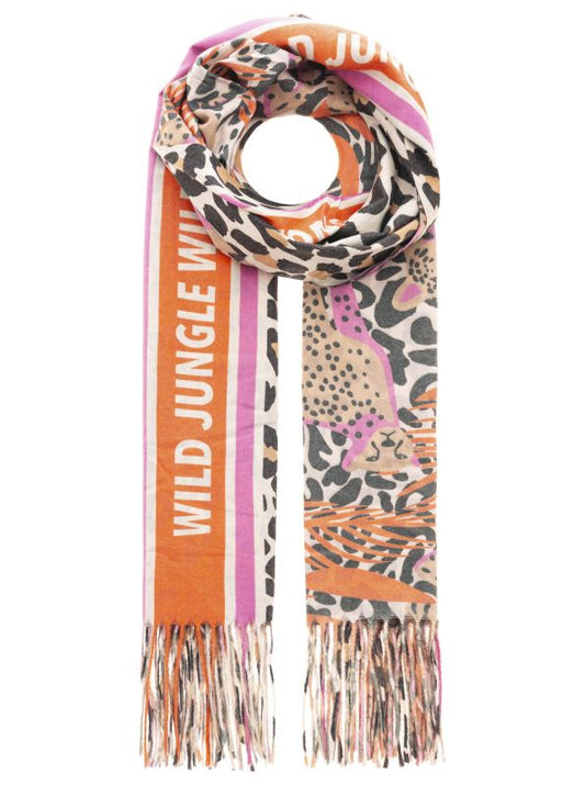 💕 Zwillingsherz Schal "Leo Wild Jungle" Beige