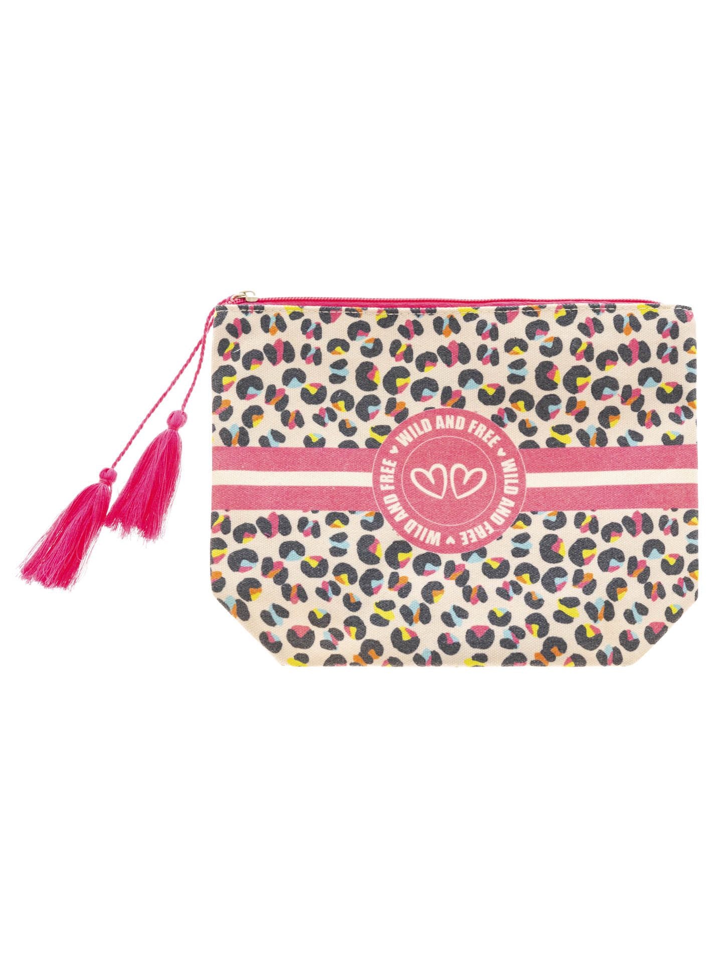💕 Zwillingsherz Kosmetiktasche "Wild and Free" Pouch Mehrfarbig