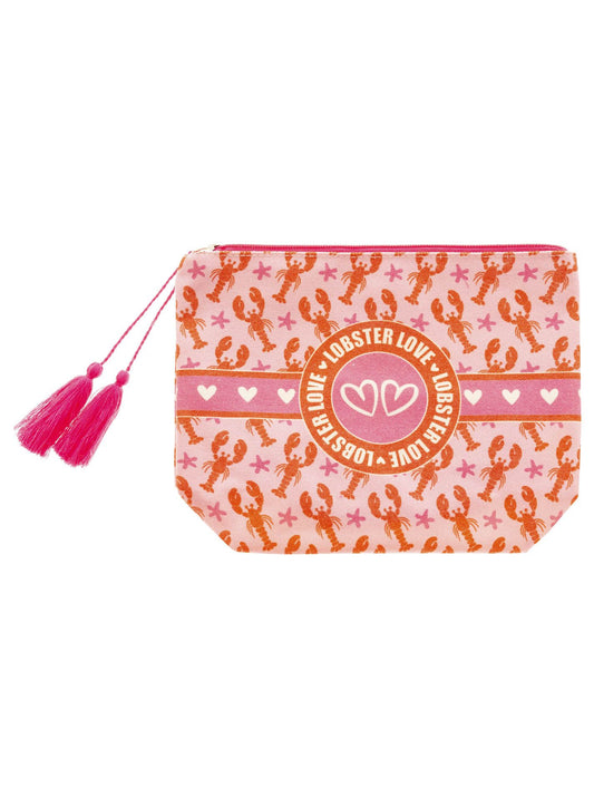 💕 Zwillingsherz Kosmetiktasche "Lobster" Pouch Pink
