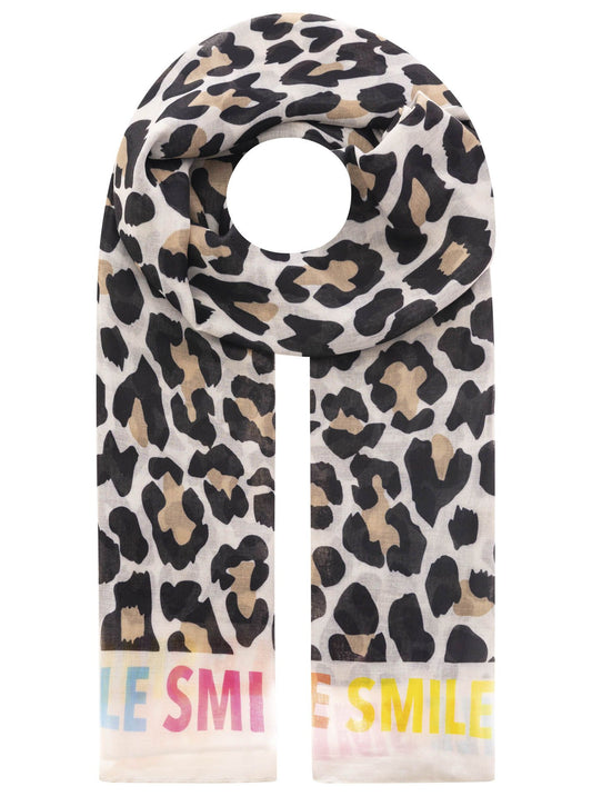 💕 Zwillingsherz Schal "Leo Fun" Viskose Mix Beige