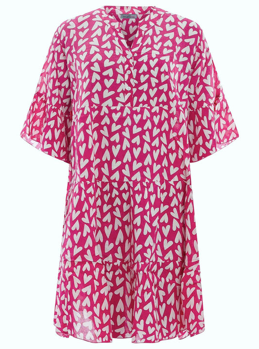 💕 Zwillingsherz Kleid "Kim ZH" Pink Weiß