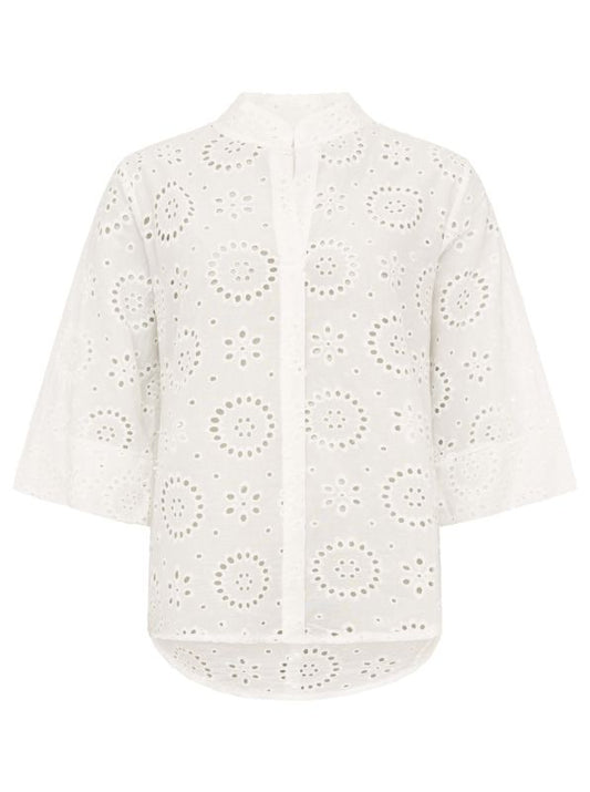 Zwillingsherz Bluse Lochmuster "Dreams" Weiß
