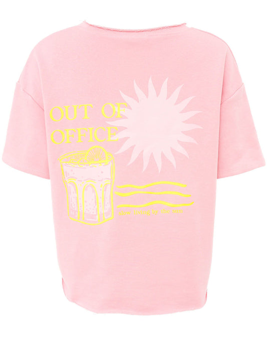 💕 Zwillingsherz Shirt "Out of Office" Baumwolle Rosa