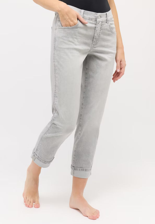 Angels Jeans Darleen Cropped TU Weiß 30" Normallänge Light Grey Random Used