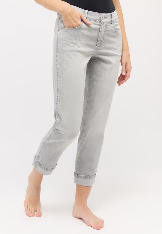 Angels Jeans Darleen Cropped TU Weiß 30" Normallänge Light Grey Random Used