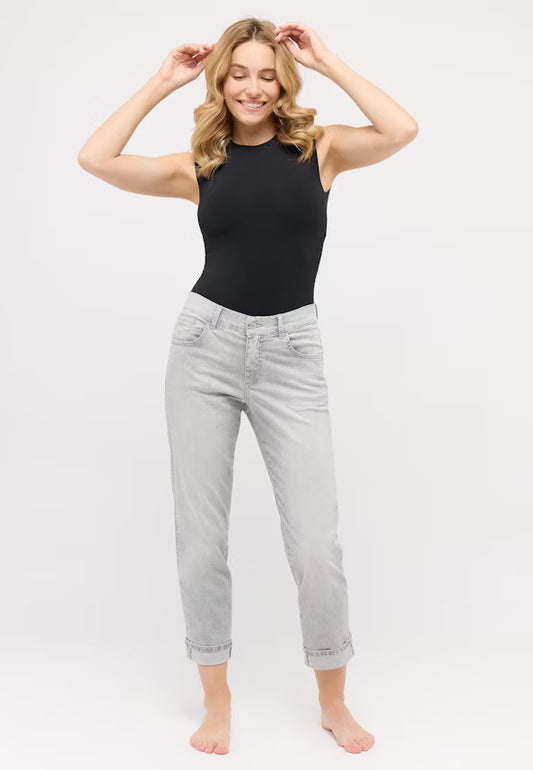 Angels Jeans Darleen Cropped TU Weiß 30" Normallänge Light Grey Random Used