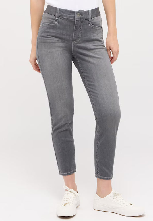 Angels Jeans Ornella  5 Pocket verkürzt Mid Grey used