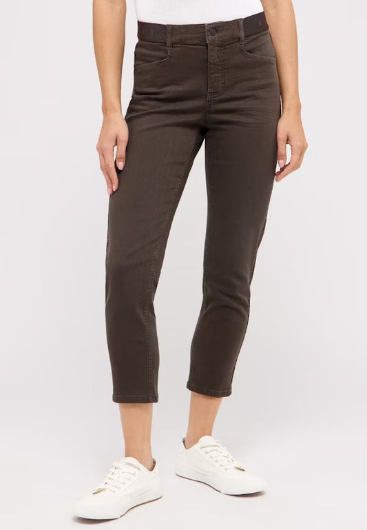 Angels Jeans Ornella  5 Pocket verkürzt Chocolate Used