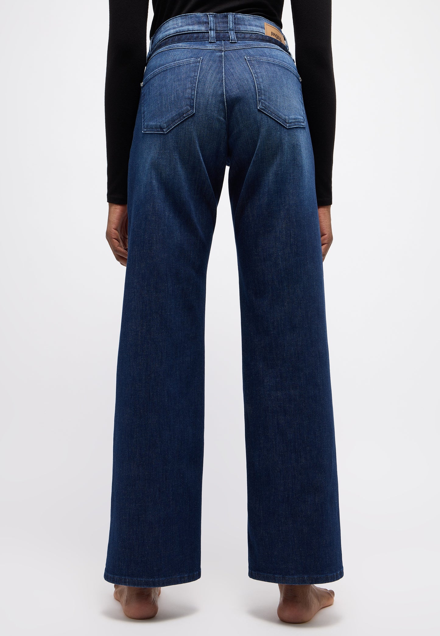 Angels Jeans Liz Belt Dunkelblau 5 Pocket Jeans 30" Normallänge