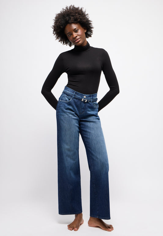 Angels Jeans Liz Belt Dunkelblau 5 Pocket Jeans 30" Normallänge