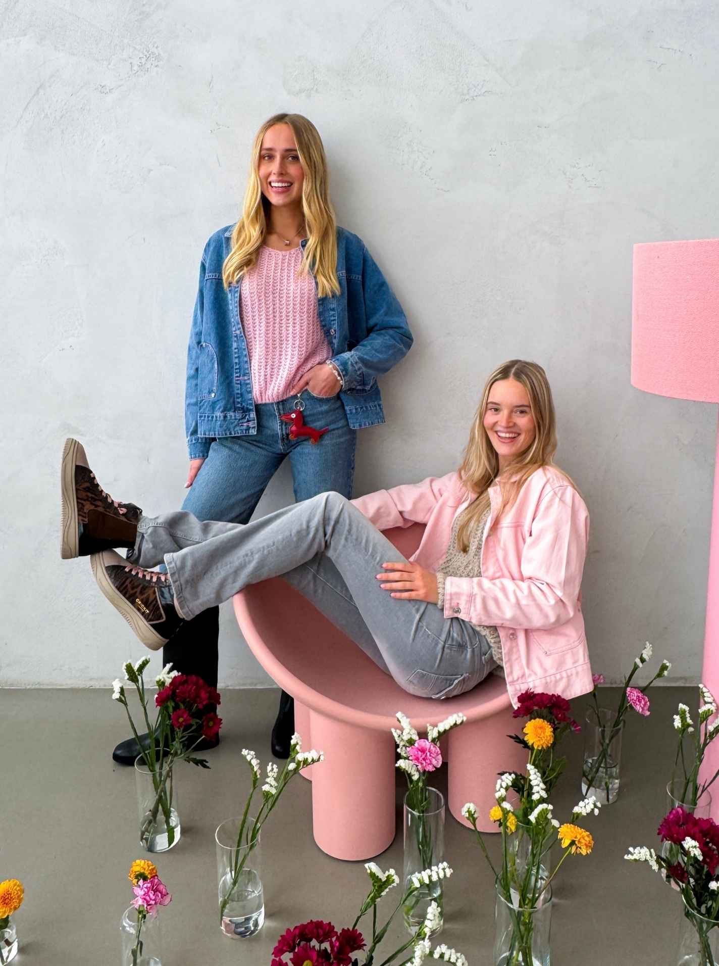 💕 Zwillingsherz Jeansjacke "Herz" Mittelblau