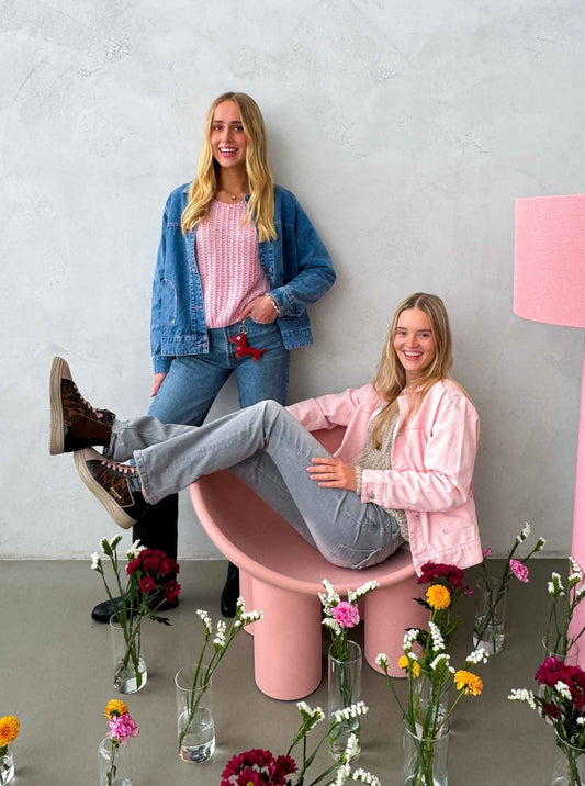 💕 Zwillingsherz Jeansjacke "Herz" Mittelblau