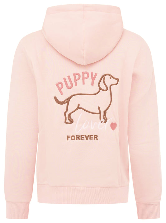 💕 Zwillingsherz Hoodiejacke "Puppy Love Forever" Rosa
