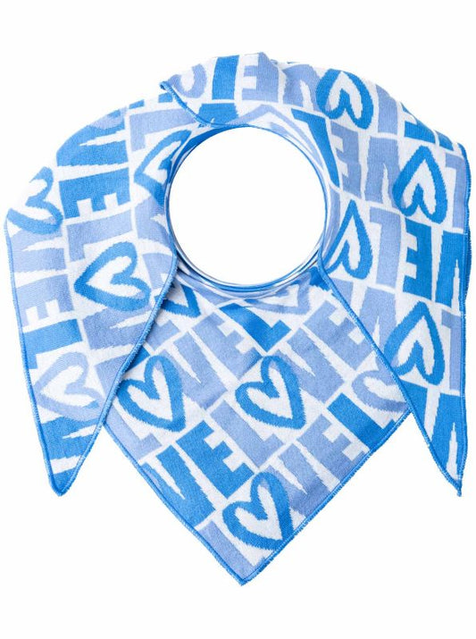 💕 Zwillingsherz Dreieckstuch "Love Love" Baumwolle Blau