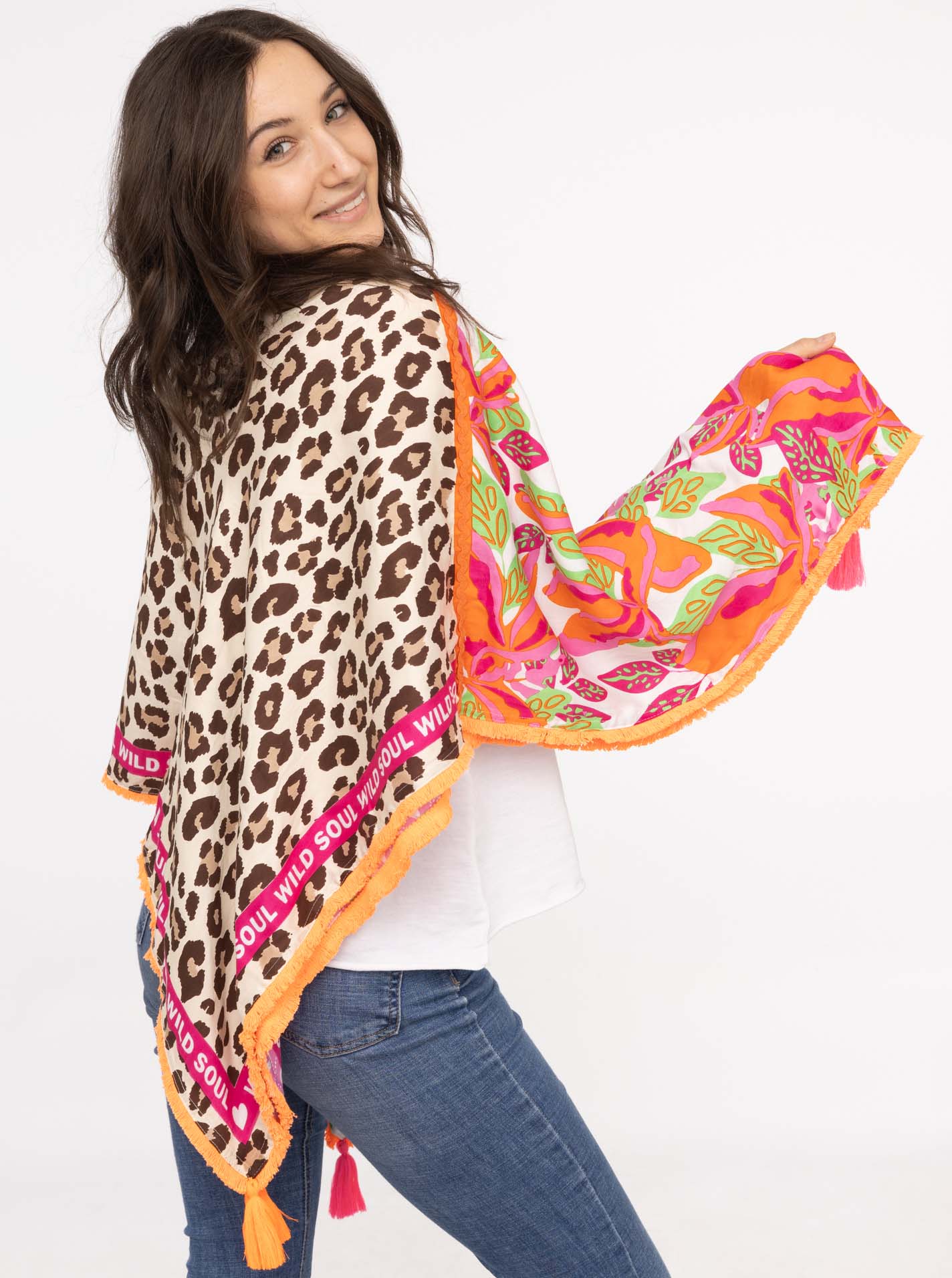 💕 Zwillingsherz Dreieckstuch "Wild Summer Dschungel" Viereck Multi Bambus nachhaltig organic