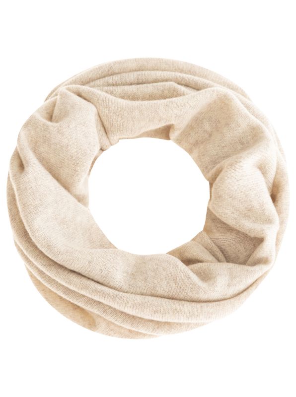 💕 Zwillingsherz Loop 100 % Cashmere "Uni" Kaschmir Hellbeige