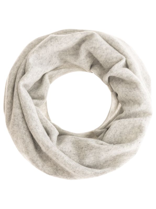 💕 Zwillingsherz Loop 100 % Cashmere "Uni" Kaschmir Hellgrau