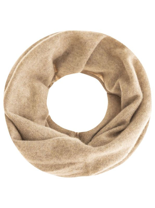 💕 Zwillingsherz Loop 100 % Cashmere "Uni" Kaschmir Mittelbeige