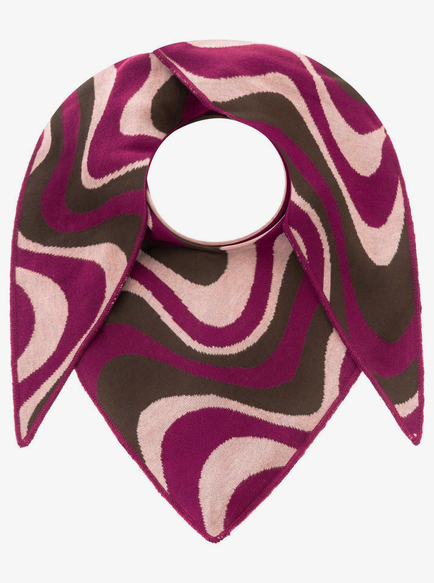 💕 Zwillingsherz Dreieckstuch "Happy Waves" Baumwolle Beere