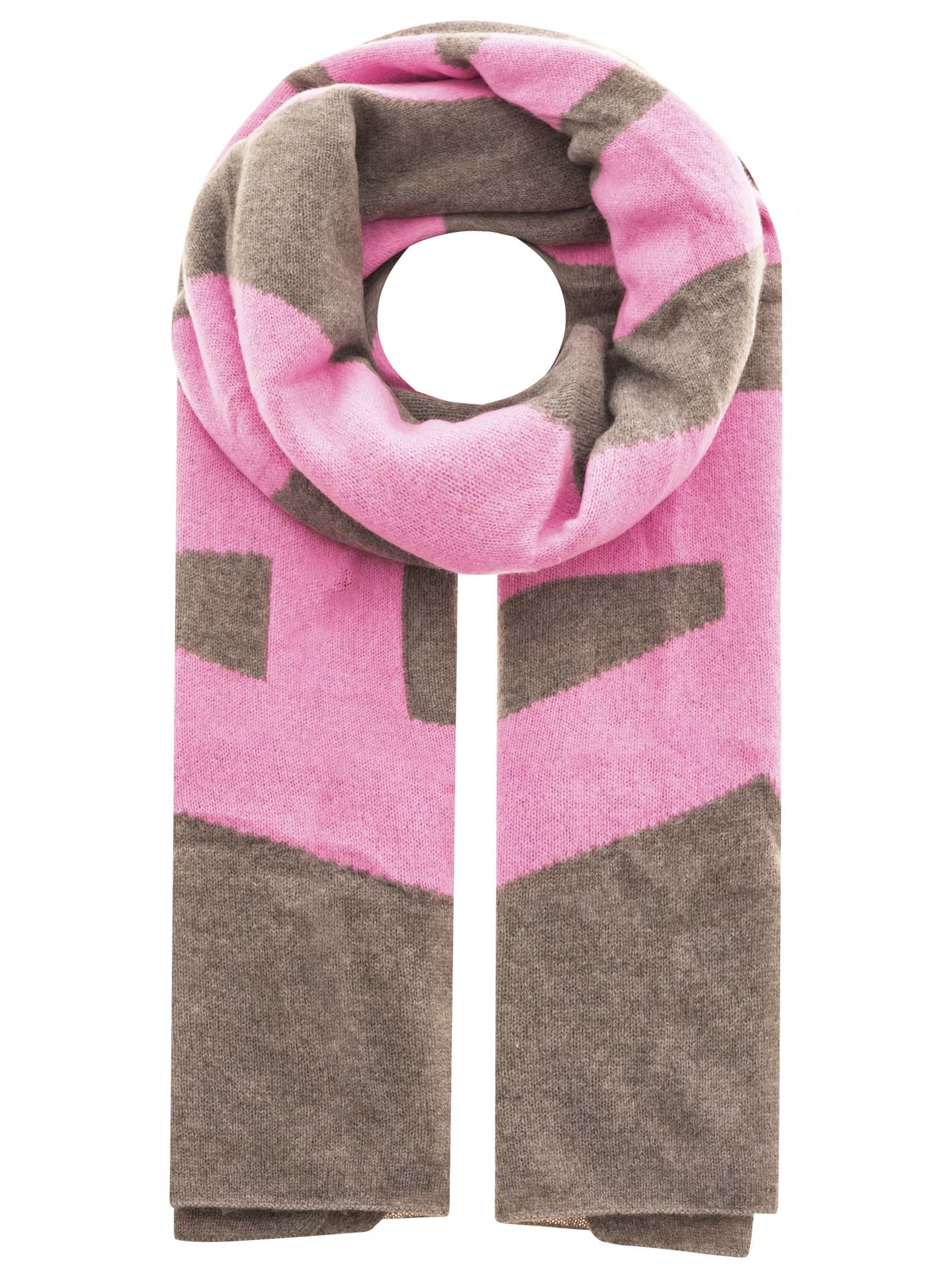 💕 Zwillingsherz XXL Schal "Amour" 100 % Cashmere Kaschmir Taupe Bubblegum