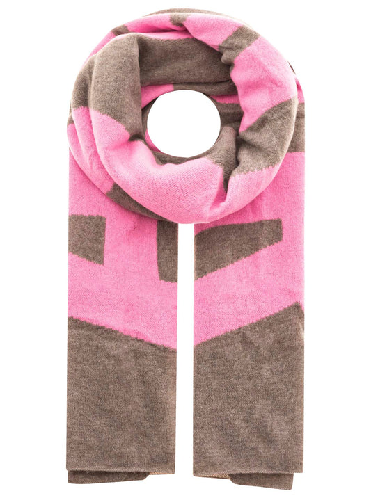 💕 Zwillingsherz XXL Schal "Amour" 100 % Cashmere Kaschmir Taupe Bubblegum