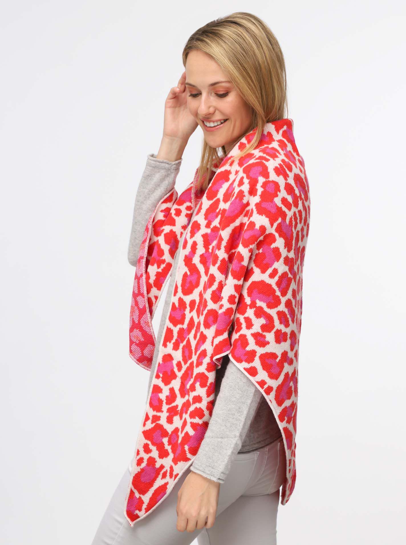 💕 Zwillingsherz Dreieckstuch "Kristine" Leo Rot