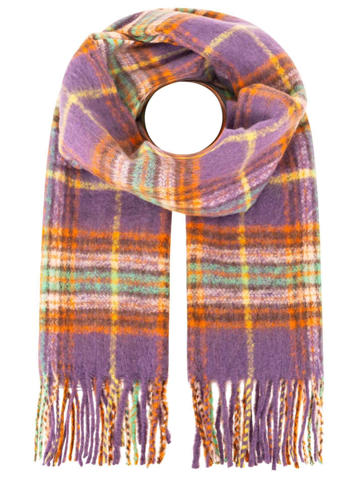 💕 Zwillingsherz Schal "Vintage Karo" Lila