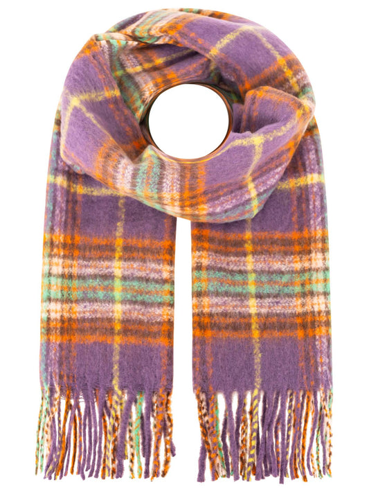 💕 Zwillingsherz Schal "Vintage Karo" Lila