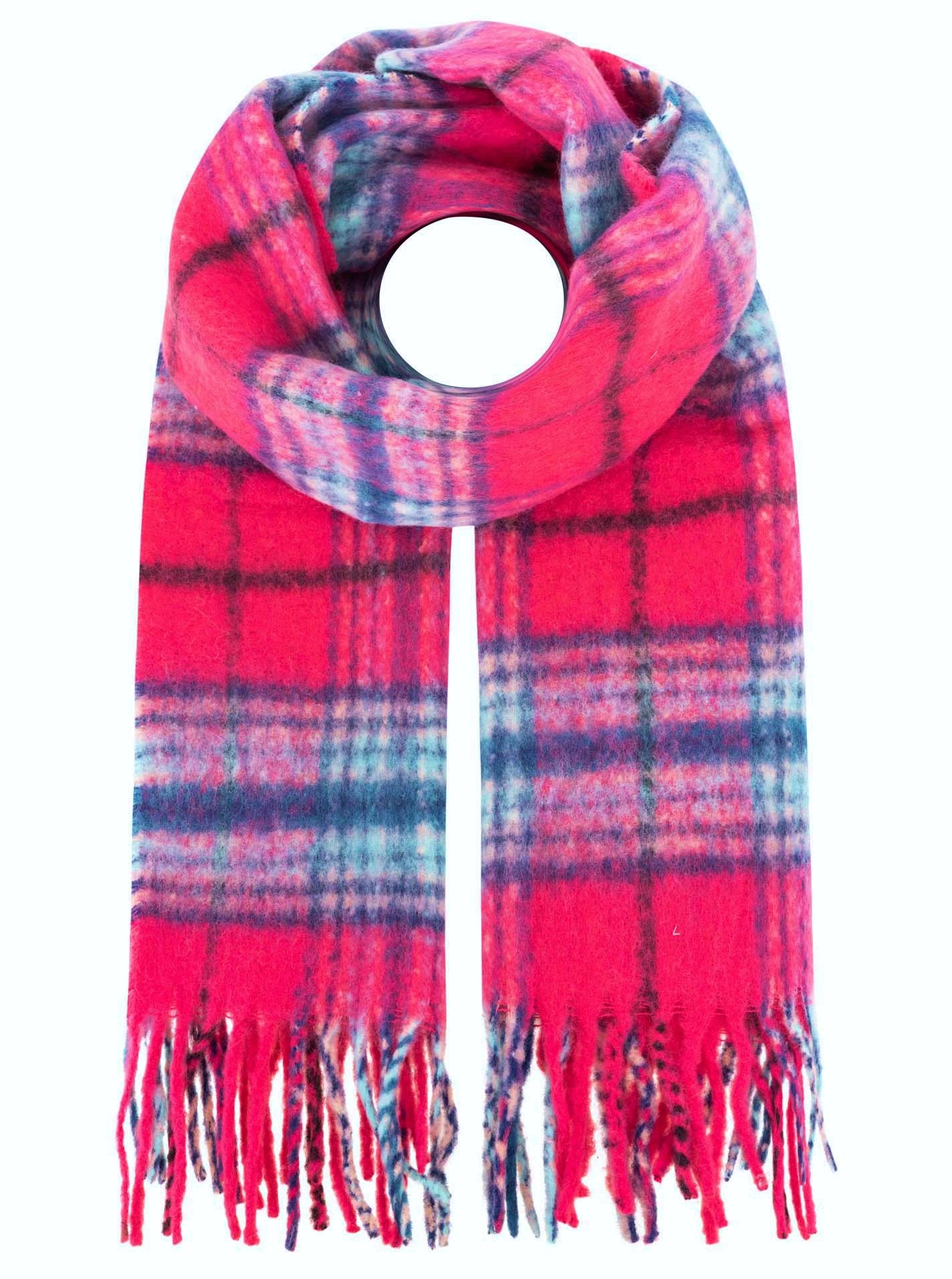 💕 Zwillingsherz Schal "Vintage Karo" Pink