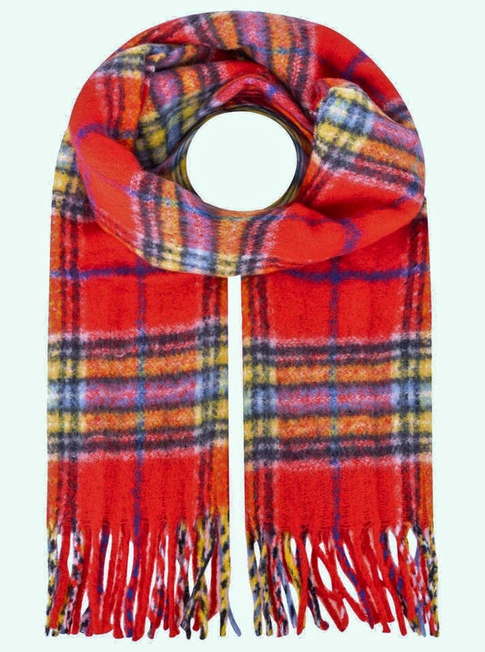 💕 Zwillingsherz Schal "Vintage Karo" Rot