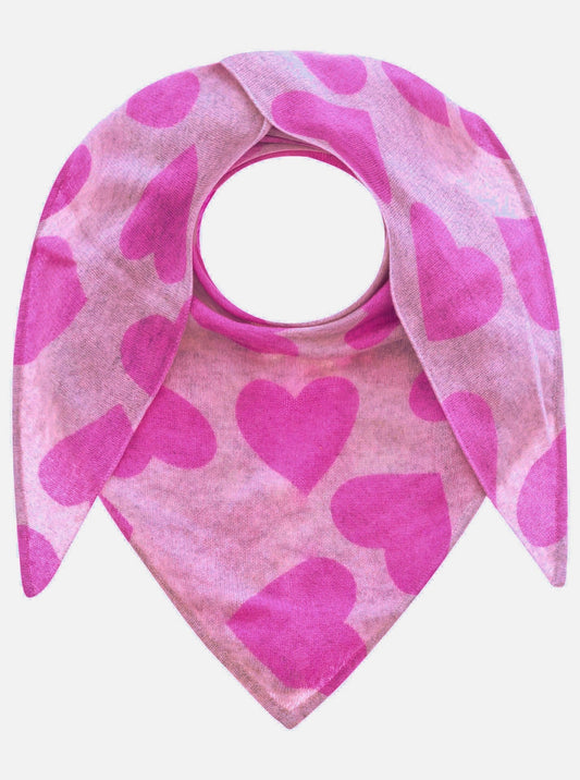 💕 Zwillingsherz Dreieckstuch "100 % Cashmere Herz" Kaschmir Hellgrau
