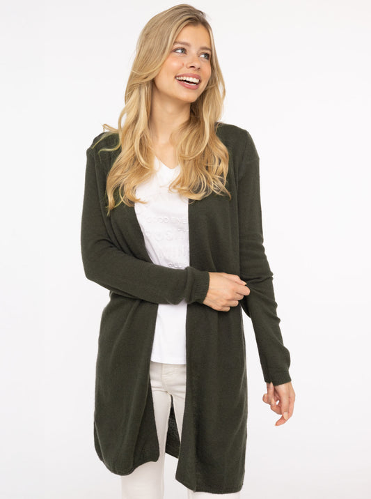💕Zwillingsherz Strickjacke "Graz" 100 % Kaschmir Loose Knit Olive
