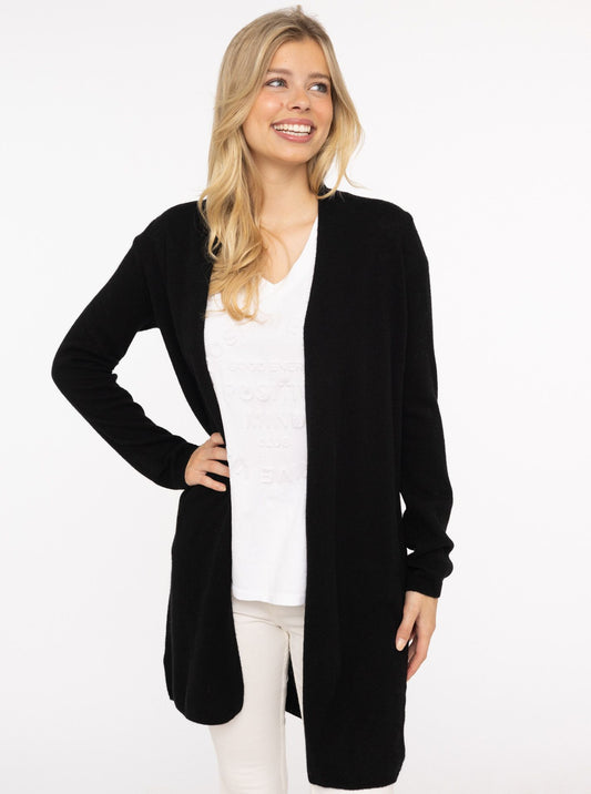 💕Zwillingsherz Strickjacke "Graz" 100 % Kaschmir Loose Knit Schwarz