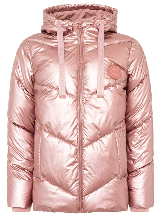 💕 Zwillingsherz Jacke "Metallic" kurz Metallic-Rosé