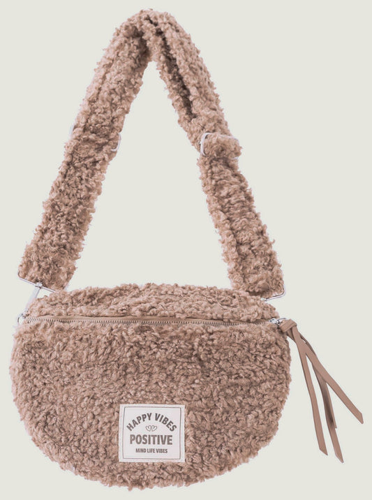 Crossbodybag Teddy "Good Vibes" Beige