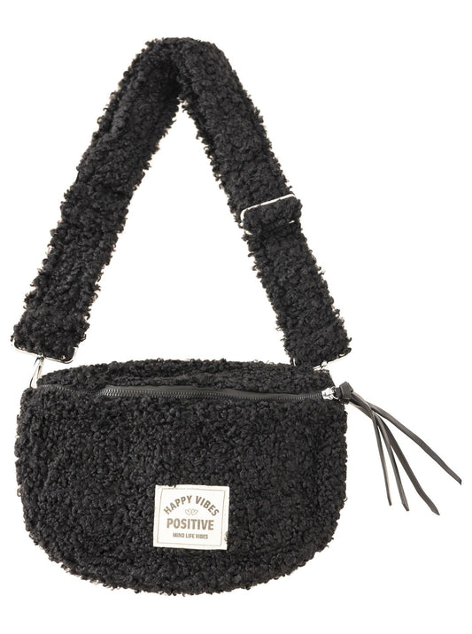 Crossbodybag Teddy "Good Vibes" Schwarz