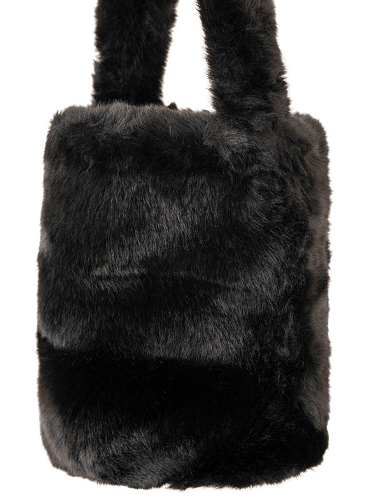 Beutel "Flausch Uni" Beuteltasche Schwarz