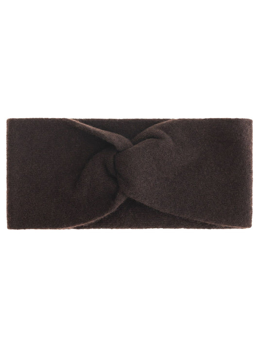 💕 Zwillingsherz Stirnband 100 % Cashmere "Knoten" Kaschmir Braun