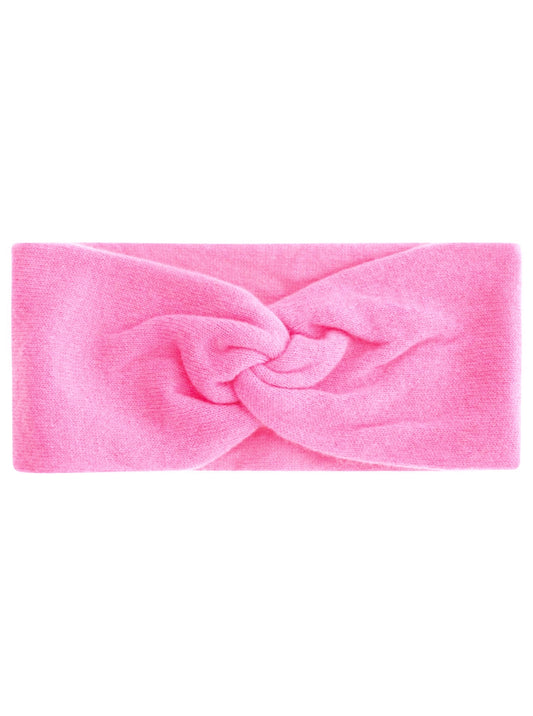 💕 Zwillingsherz Stirnband 100 % Cashmere "Knoten" Kaschmir Bubblegum