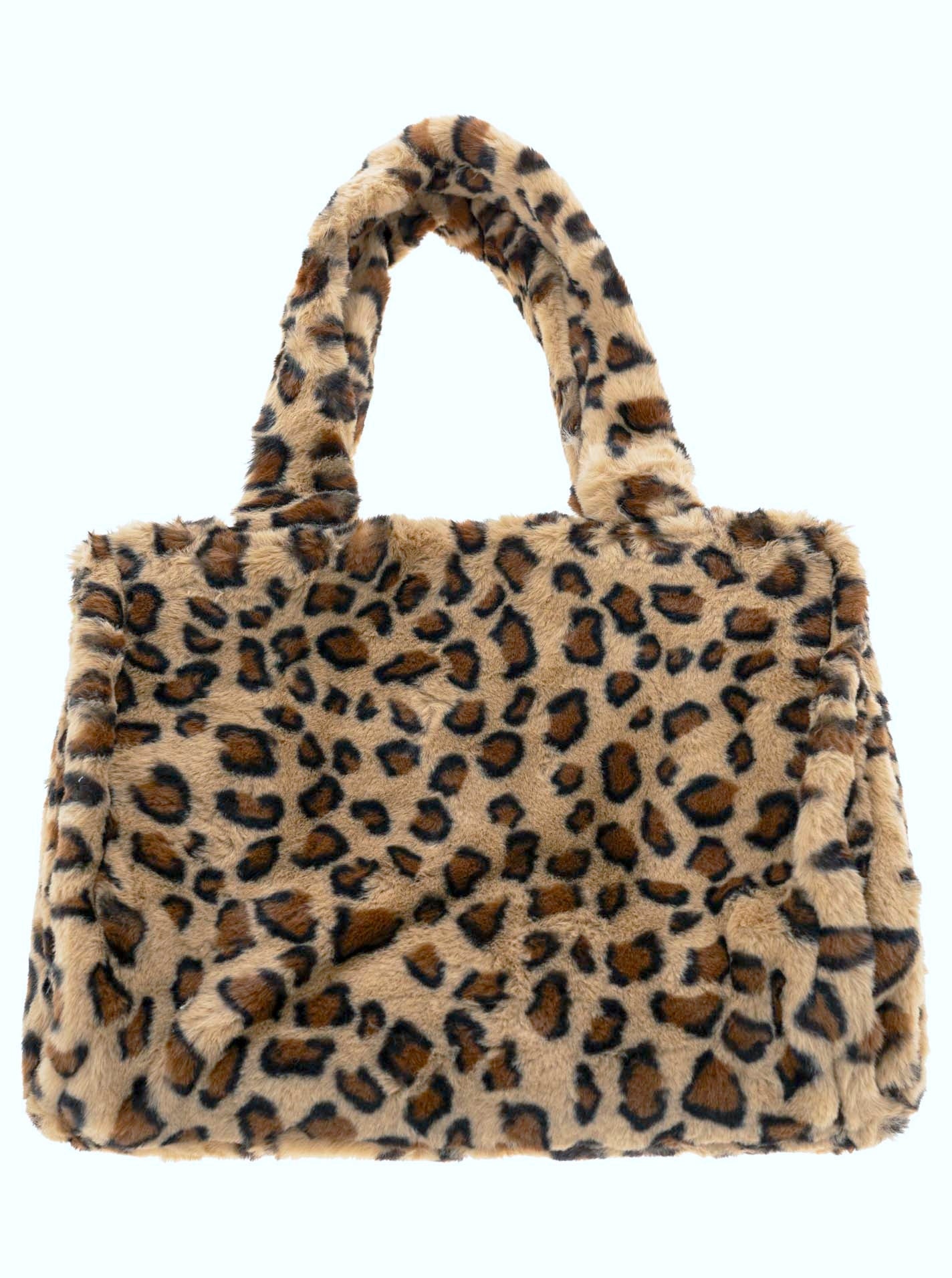 💕 Zwillingsherz Tasche "Fake Fur Leo" Braun