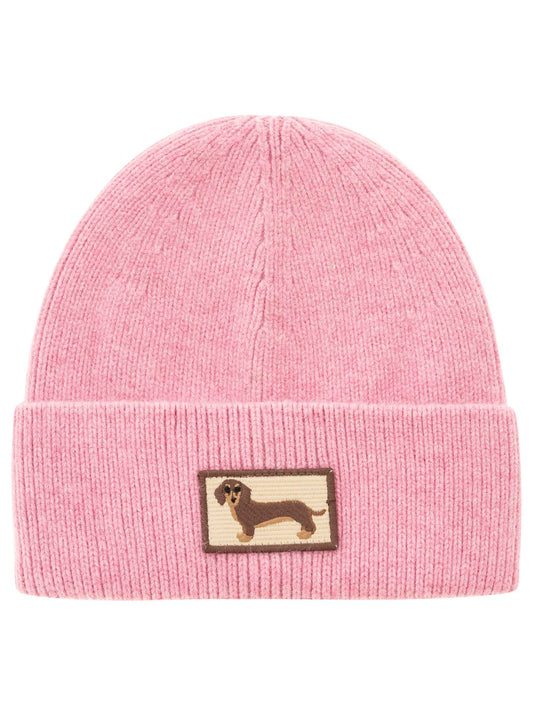 💕 Zwillingsherz Mütze "Dackel-Liebe" Rosa