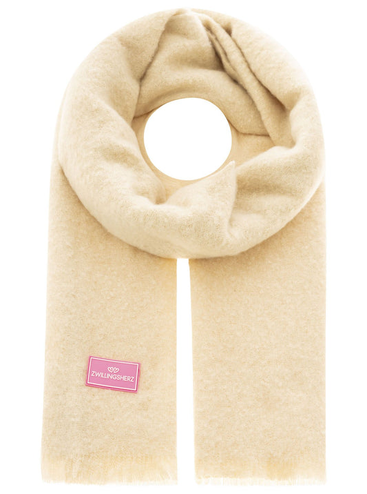💕 Zwillingsherz Schal "Flauschig" Creme