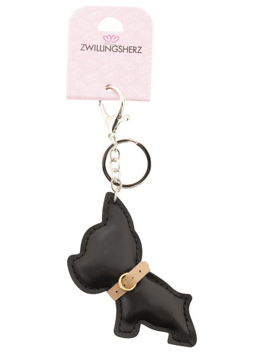 💕 Zwillingsherz Schlüsselanhänger "Dog" Schwarz