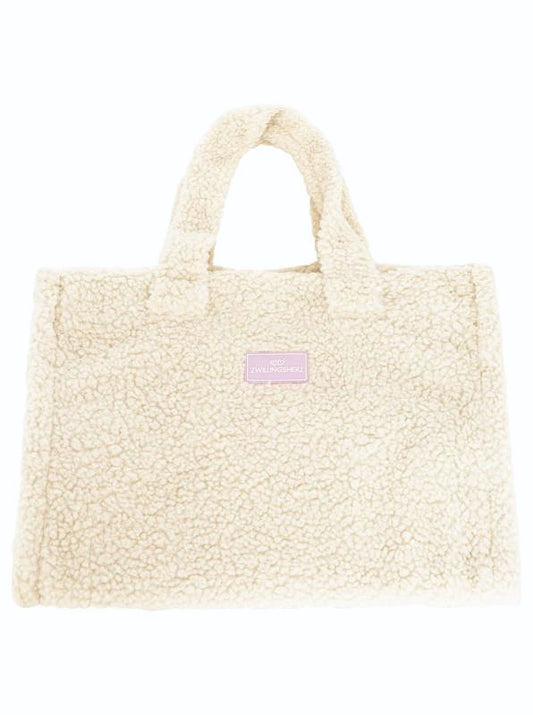 💕 Zwillingsherz Shopper XXL "Teddy" Wollweiß