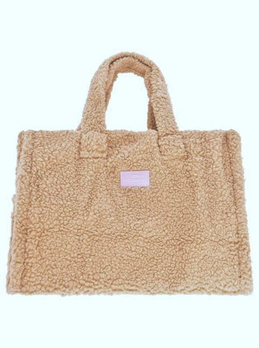 💕 Zwillingsherz Shopper XXL "Teddy" Beige