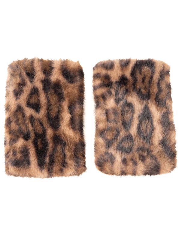 💕 Zwillingsherz Pulswärmer "Leo & Plüsch" Stulpen Braun